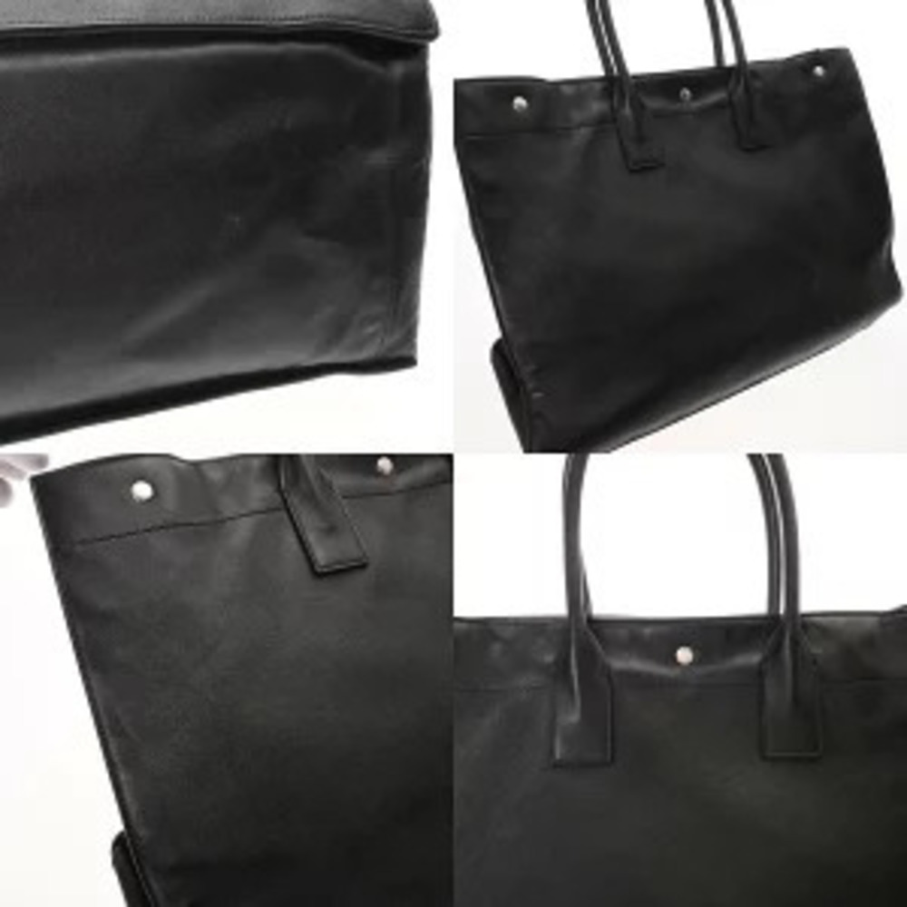 Saint Laurent Rive Gauge Black Smooth Leather Tote Bag - Picture 7 of 9